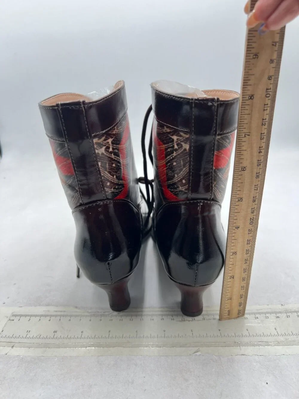 Brown Women Round Toe Oxfords Heels Lace-Up Low Heel Fashion Ankle Boots